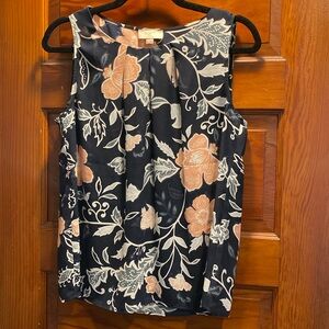 Loft Outlet petite floral shirt with no sleeves (size medium petite)